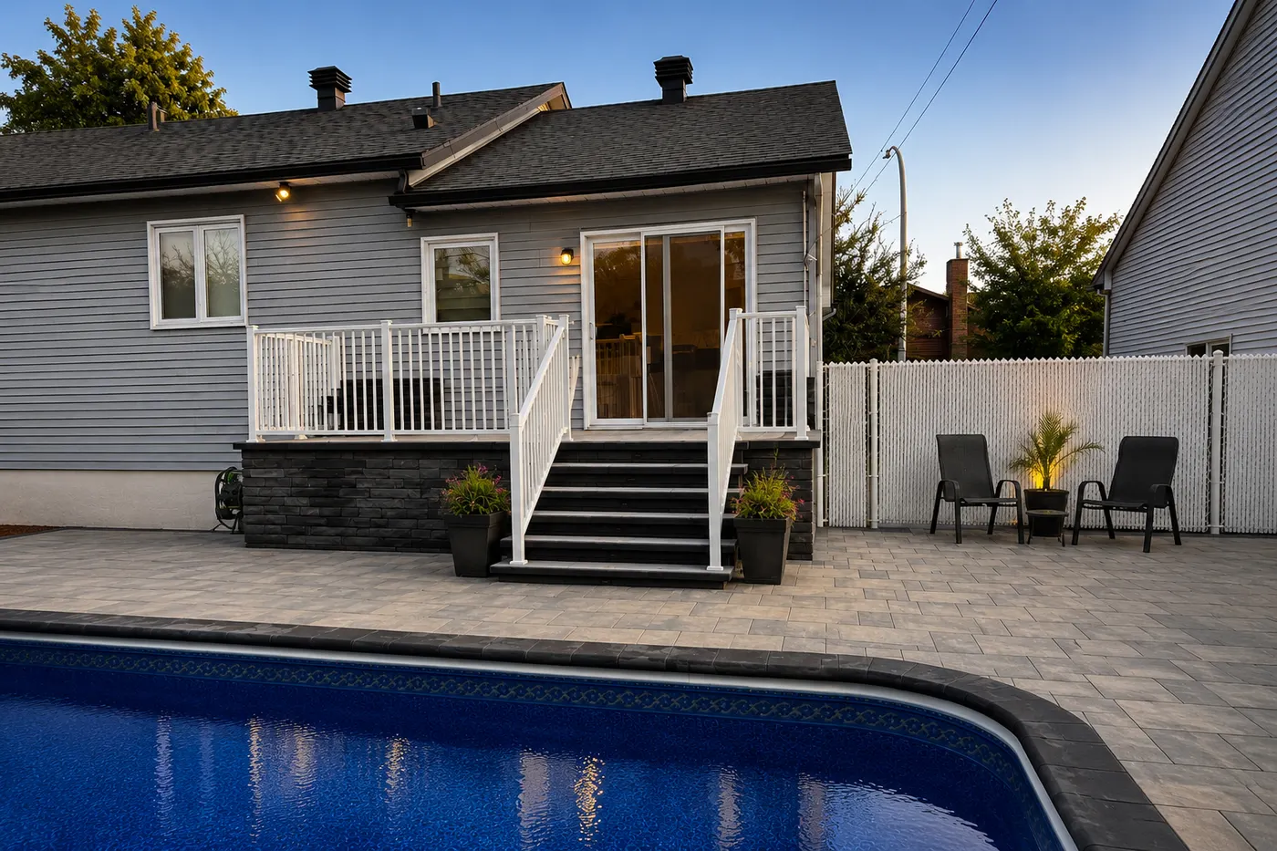Terrasse de piscine · Sainte-Rose